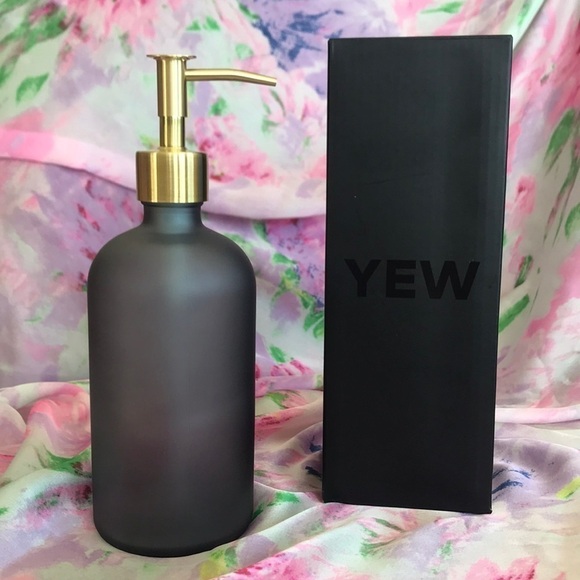 Brand New Yew Design Frosted Glass Soap Dispenser for Bathroom with Metal Pump - Picture 1 of 6